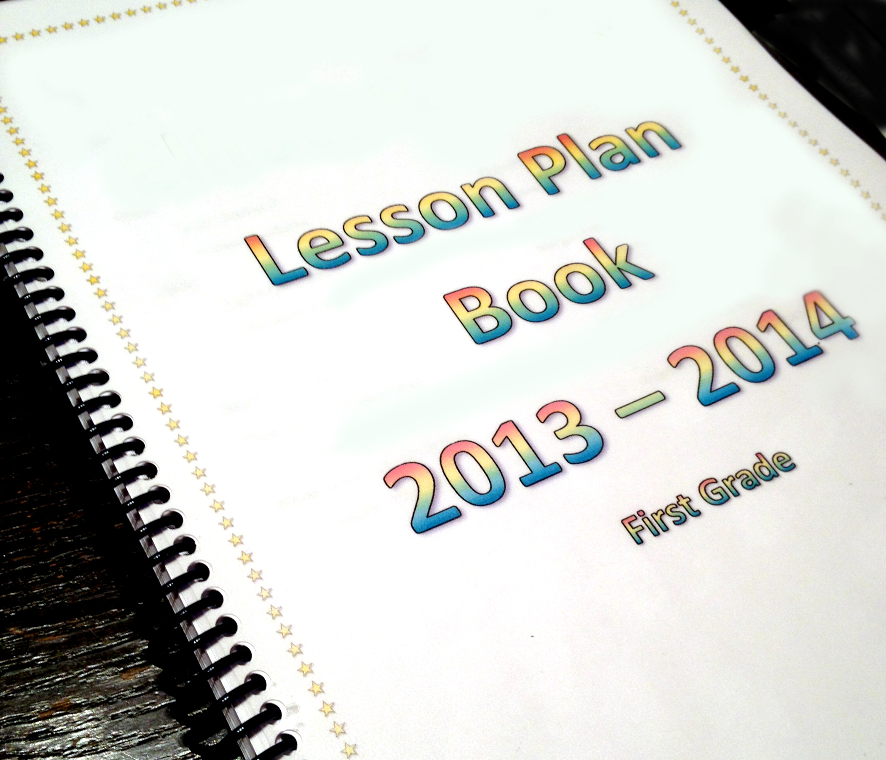 Free Lesson Planning Book – Cover – mellie blossom